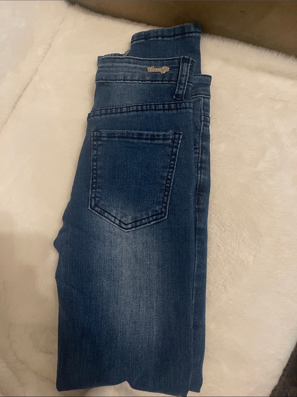 Skinny Fit Distressed girls Jeans - Dark Blue - Picture 3 of 7